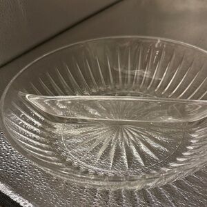 Vintage Princess House Lead Crystal divided serving dish